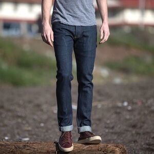 Gustin Men's Slim Jeans - Dark Blue